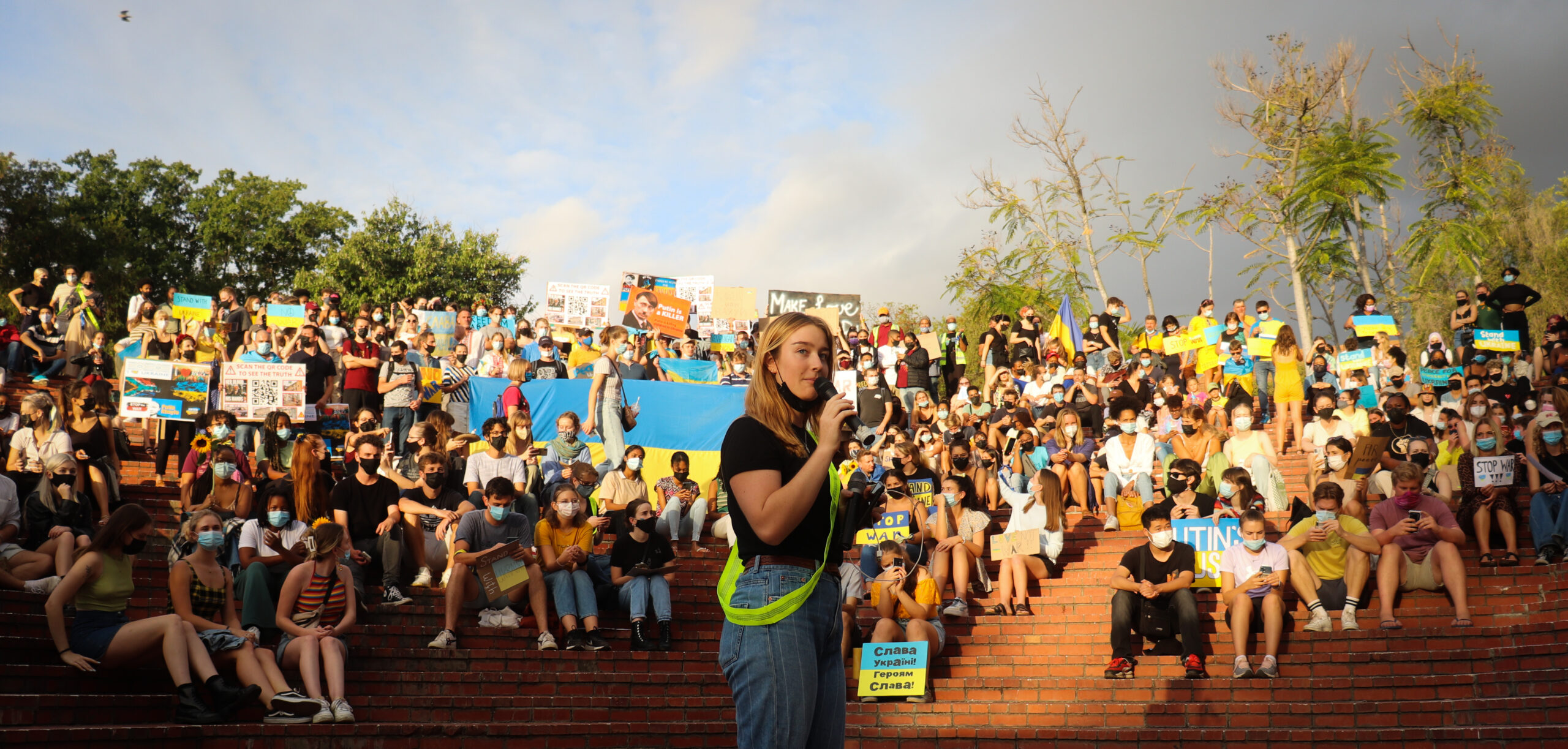 UNASA-SU Hosts Anti-war Protest For Ukraine